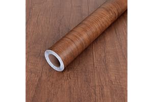 Abyssaly Wood Grain Contact Paper, Brown Wood Peel and Stick Wallpaper for Cabinets, Self Adhesive Waterproof Wall Paper for Furniture Countertops Drawer Shelf Liner 17.7 in X 118 in