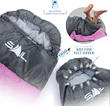 SAIL 3 Season Sleeping Bag for Kids & Adults Lightweight 250GSM Pink XL view 3