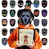 Zonasyrn LED Mask with Gesture Sensing - 70 Patterns Display - Kids Halloween Christmas Costume Cosplay Masquerade