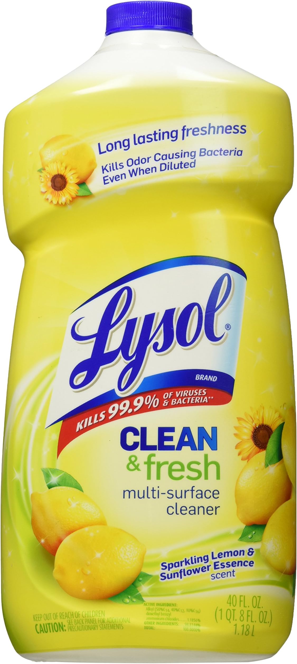 Lysol Power and Fresh All Purpose Cleaner, Lemon Sunflower, 40 oz