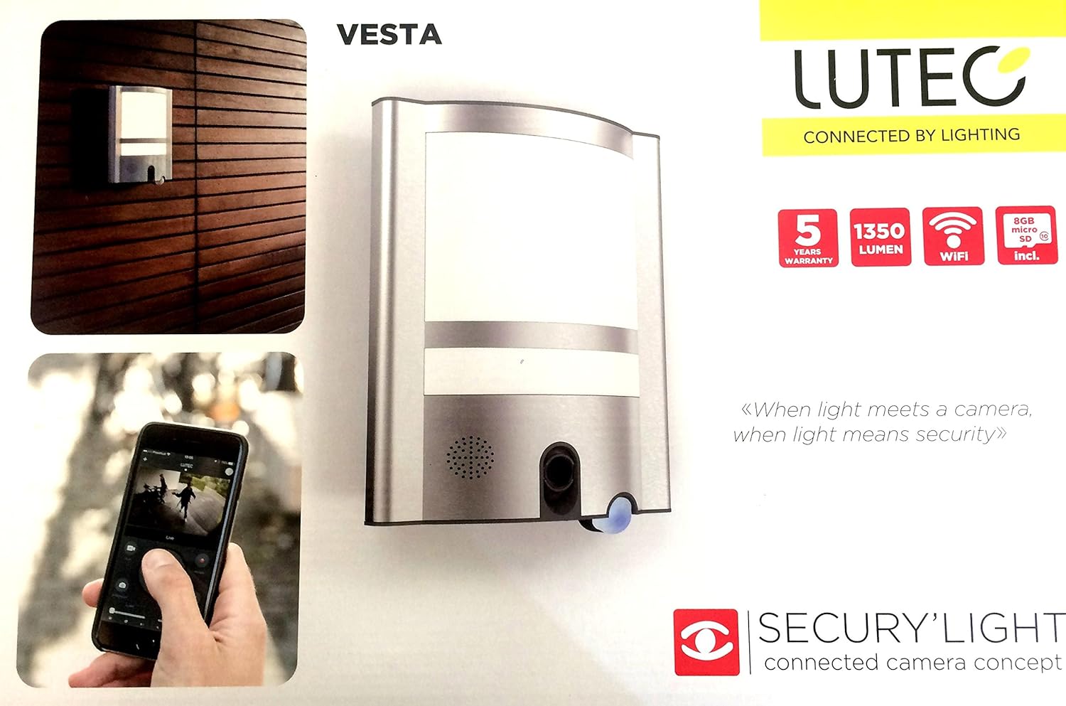 Edelstahl Led Aussenlampe Wandleuchte Mit Bewegungsmelder Kamera Sprechanlage Wifi Amazon De Beleuchtung