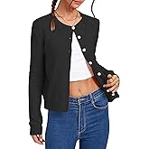 Cakulo Womens Cropped Cardigan Sweaters Lightweight Open Front Knit Cardigans Fall Outfits Fashion Clothes 2025