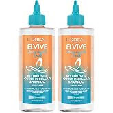 L'Oreal Paris Elvive Dream Lengths Curls No Build-Up Micellar Shampoo, Sulfate,Silicone and Paraben-Free, with Hyaluronic Acid and Castor Oil. Best for Curly to Coily type 3b+ curls 2 Pack, 33.8 fl oz