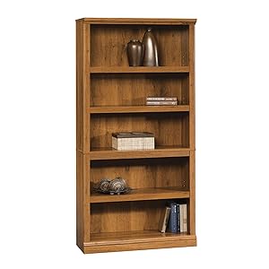 Five Shelf Bookcase in Abbey Oak Finish