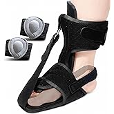 Ballotte Plantar Fasciitis Night Splint, Day & Overnight Cushioned Foot Splint for Heel Pain, Plantar Fasciitis Relief & Better Sleep, Adjustable Planters Facetious Relief Brace for Men & Women (BLK)