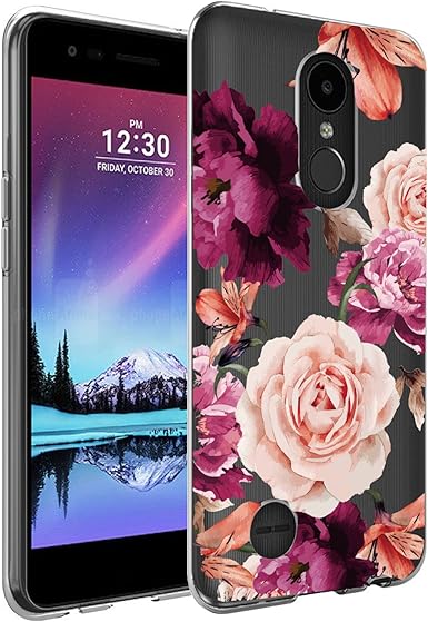Amazon.com: LG K20 Plus Case, LG K20 V Case with Flowers, BAISRKE Slim Shockproof Clear Floral Pattern Soft Flexible TPU Back Cove for LG K20 Plus/LG K20 V/LG K20/LG K10/LG LV5 [Purple