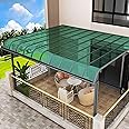 DSEWTEZXI Transparent Polycarbonate Roofing Sheet, Outdoor Patio Greenhouse Panels, UV Rain Protection Rain Pergola Roof Panels, for Patios, Partitions, Etc, Roof(Green,2 x 23ft)