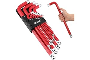 ELEAD Jumbo Hex Key Allen Wrench Set | 13-Piece SAE 5/64"-3/4" | Long Ball End Durable S2 | Automotive | Mechanic | Furniture | Professional Grade Tools