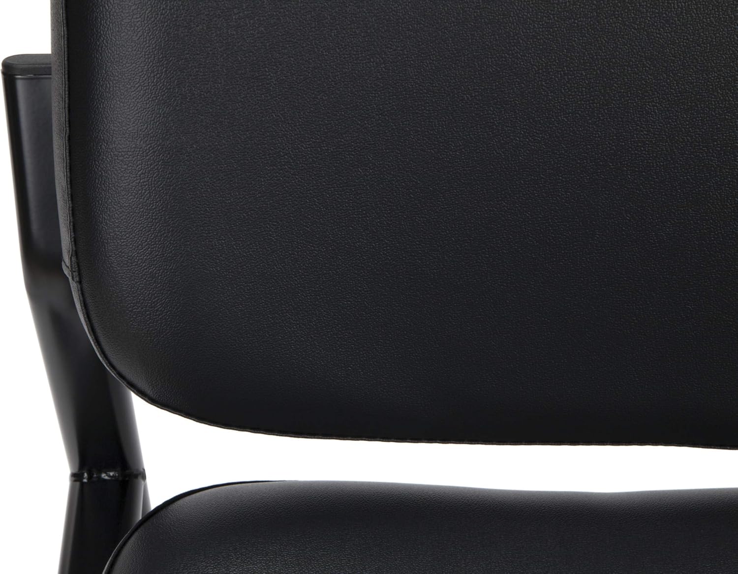 OFM Vinyl Guest and Reception Chair, Armless, Black: Furniture & Decor