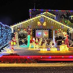Warm White Christmas Lights, 2 Pack Total 40FT 200