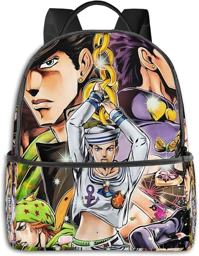 Jojo's Bizarre Adventure Anime Boys Girls Backpack Book Bag Travel Laptop Rucksack