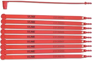 U-Line Uline Plastic Truck Seals | Tamper Evident; Each Seal is Numbered Sequentially; Use for Truck Trailer Container | Pack