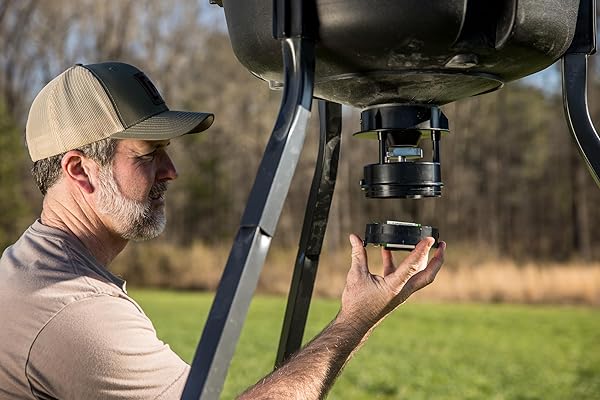 MOULTRIE DEER FEEDER STANDARD – 200 LB. PROGRAMMABLE GAME FEEDER – REMOTE-CONTROLLED WILDLIFE FEEDER – MOULTRIE APP COMPATIBLE