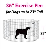 MidWest Homes for Pets 36-Inch Exercise Pen Black, 16 sq ft, 24 x 42 panels view 5