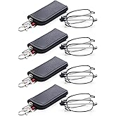 WENS JOOY 4 Pack Compact Reading Glasses Pocket Foldable Readers for Women Men