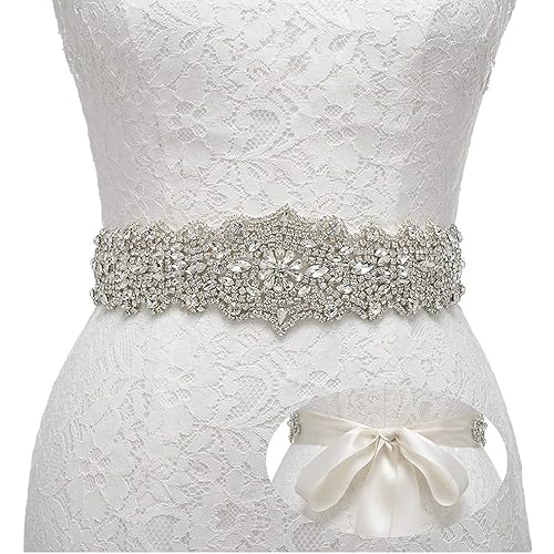 Remedios Exquisite Sash Rhinestone Wedding Bridal Belt for Party