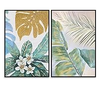 SIGNWIN 2 Piece Framed Canvas Wall Art Minimalism Abstract Style Canvas Prints Home Artwork Decoration for Living Room,Bedroom - 16