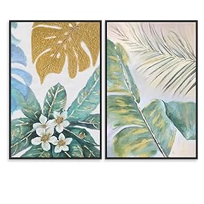 SIGNWIN 2 Piece Framed Canvas Wall Art Minimalism...