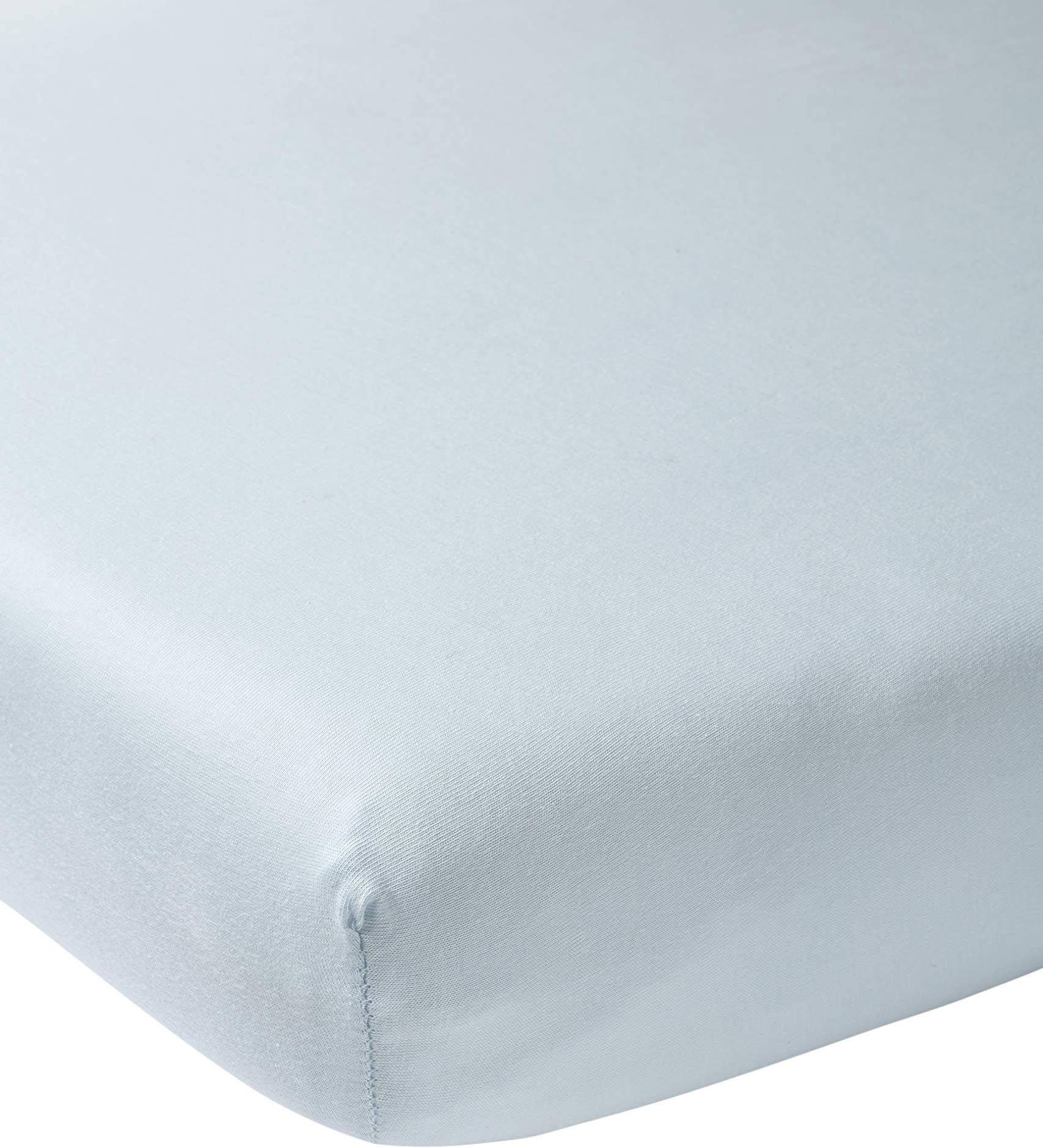 Meyco 566003 Jersey Fitted Sheet for Playpen Mattress 75 x 95 cm Light Blue