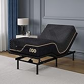 EGOHOME Twin XL Adjustable Bed Frame and 14" Cooling Memory Foam Mattress | Zero Gravity, 12" Removable Leg, Wireless Remote, Head and Foot Incline, Anti Snore, Zero Clerance Easy Assembly