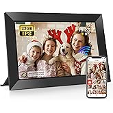 Frameo 10.1 Inch WiFi Digital Picture Frame with 32GB Memory, 1280 x 800 IPS Touch Screen Smart Electronic Photo Frame, Wall Mountable, Auto-Rotate, Share Photos/Videos Via Frameo App from Anywhere