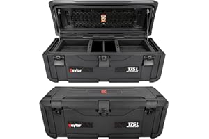 EYLAR SRX-175 Overlanding Cargo Case – 175L Waterproof Storage Box for Camping, Off-Road & Truck Bed Gear – Heavy-Duty Lockable Storage with Gas Strut Lid, Stackable Design & Interior Organizer Tray (Black)