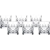 Lorren Home Trends Crystal Melodia Collection Double Old Fashioned Glass Set