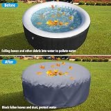 GIONAR 190×70CM Round Hot Tub Cover 4 Person Full Coverage UV Waterproof view 4