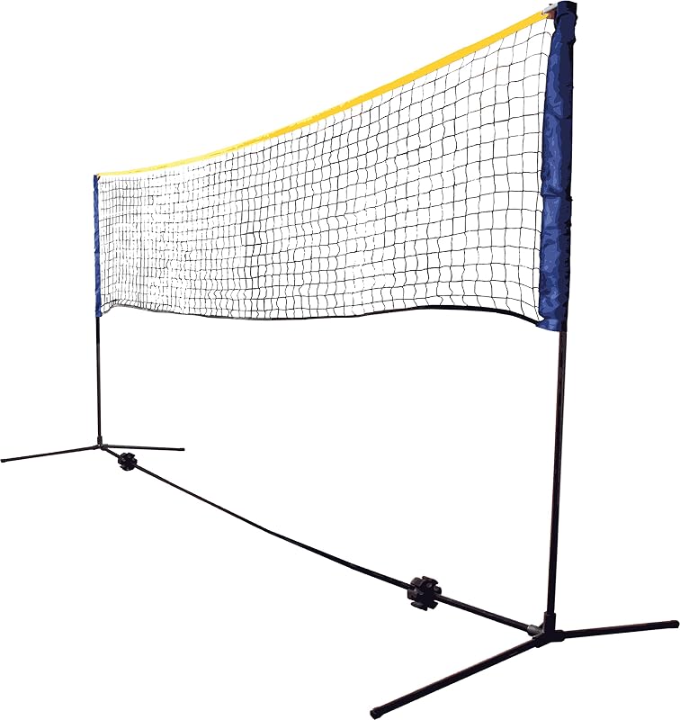 Set de Filet Kombi, pour Badminton, Tennis de Rue et Autres Sports Récréatif, Réglable en Hauteur de 0,75 m à 1,55 m, Largeur 3 m, 970994