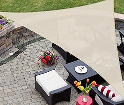 AsterOutdoor Sun Shade Sail Triangle 16' x 16' x
