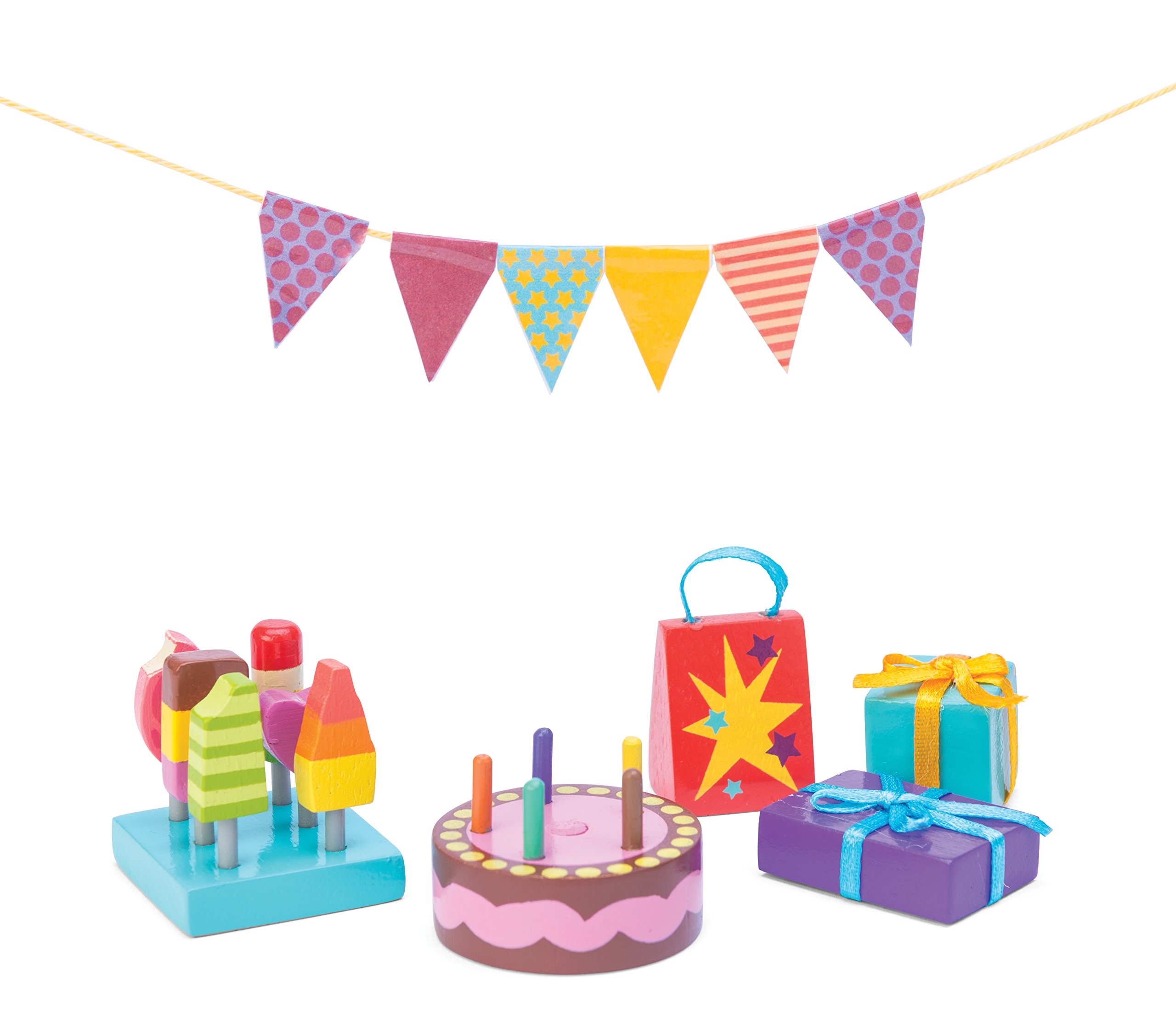 Le Toy Van - Wooden Party Time Dolls House Accessories Play Set For Dolls Houses | Daisylane Dolls House Furniture Sets - Suitable For Ages 3+