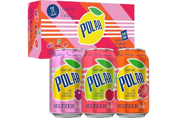 Polar Seltzer'ade Coastal Variety Pack, 12 fl oz cans, 18 pack