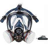 SYINE Organic Vapors Full Respirator Mask Gas Mask Spray Paint Chemical Formaldehyde Dustproof Respiratory Protection,Respirator with 1 Pair Filter Cartridges and Carrier Bag