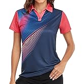 Little Beauty Women's Golf Polo Shirts Short Sleeve Moisture Wicking Tennis Athletic Shirt with 3 Button