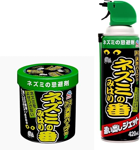 Amazon セット買い ネズミのみはり番 忌避ゲル ネズミ用忌避剤 350g 追い出しジェット ネズミ用忌避剤 4ml ネズミのみはり番 ドラッグストア