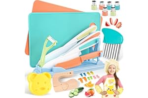 Montessori Kitchen Tools for Toddlers Kids Knife Set for Real Cooking 30 PCS Safe Knives Cutting Set Gift for 3 4 5 6 7 8 Yea