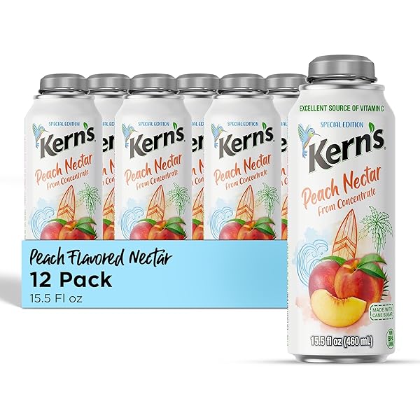 KERN’S PEACH NECTAR LATA BOTELLA – MADE WITH...