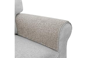 LOVOGEMY Couch Arm Covers, Waterproof Armrest Cover for Sofa, Armchair, Loveseat, Non-Slip Recliner Arm Covers, Sofa Headrest Covers, Arm Chair Covers Set of 2 (Latte, 26"×26")