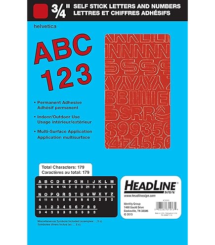 Amazon.com : Headline Sign 31113 Stick-On Vinyl Letters and
