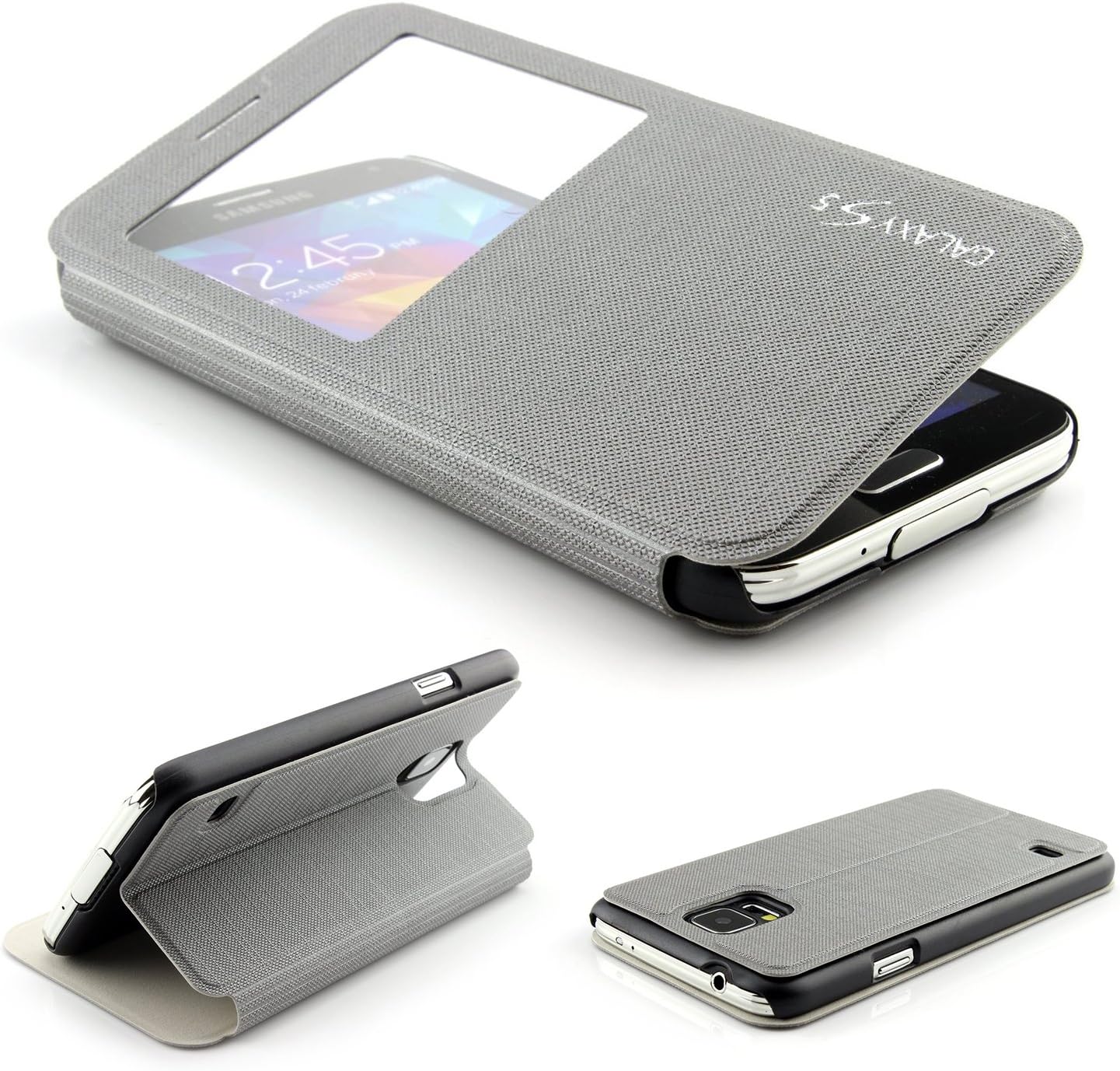 View original UrCover Protector Case Cover for Samsung Galaxy Mini S5 protective cover accessory tray gray