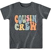 Sineeko Cousin Crew Shirt for Toddler Boys Girls Cousin Matching Outfits T-Shirt Summer Beach Vacation Tees 2-7Years