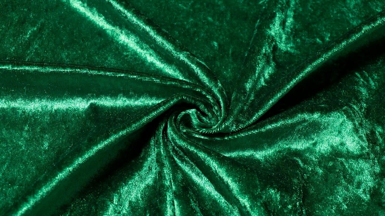 Novato Textiles Premium Crushed Velvet Stretch Velour Glitz Fabric Material 150cm Wide (Bottle Green, 1 Meter pre Cut)