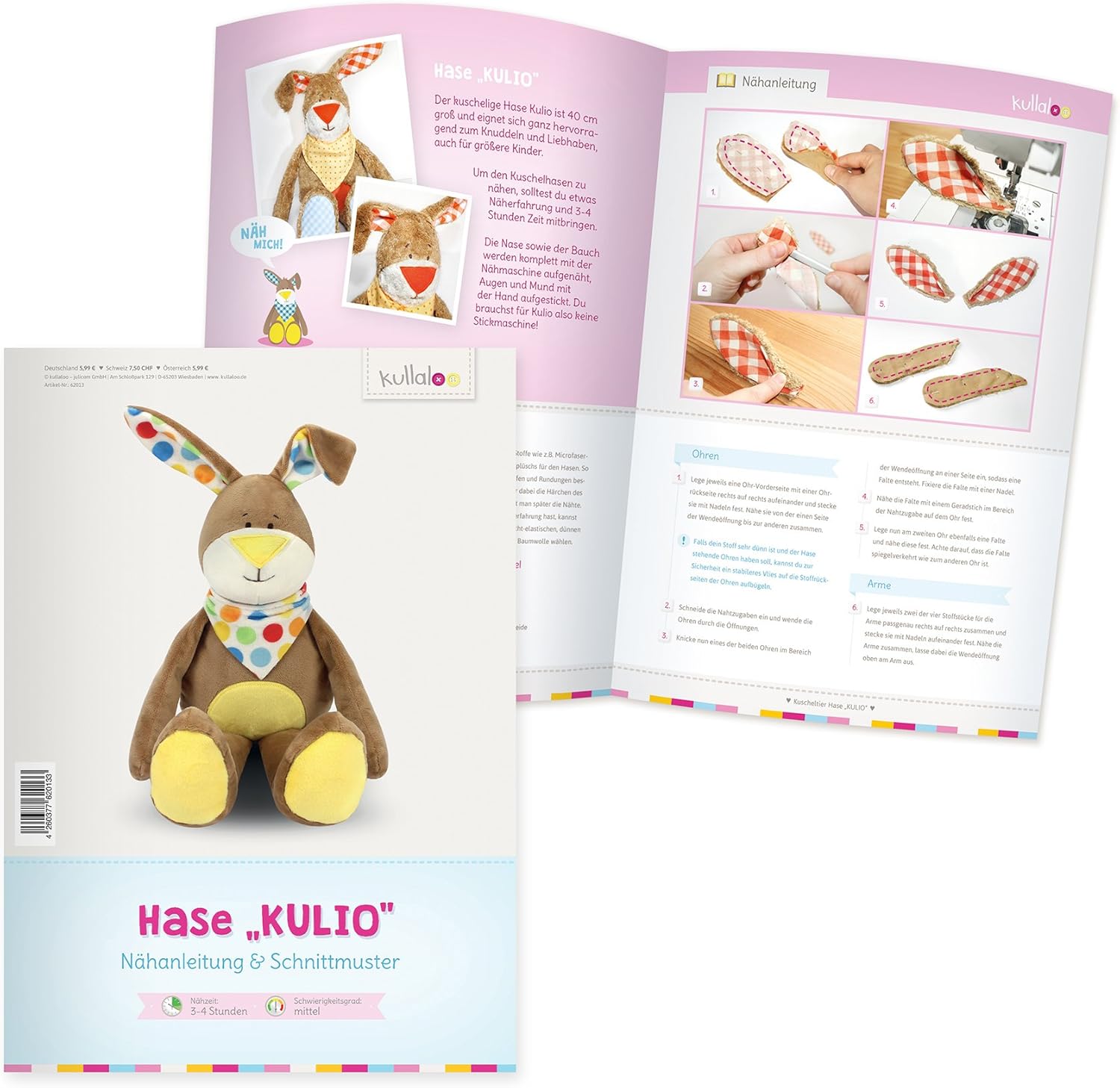 Kullaloo 62120 Matiere Kit Plastique Paquet Soi Meme Coudre Peluche Lapin Kulio Elegant Dans Boite Composition Set Minky Marron 10 5 X 31 Cm Amazon Fr Cuisine Maison