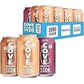 Cove Soda Classic Flavours Variety Pack, 12-Pack - Probiotic Soda – Zero Sugar, Naturally Sweetened, Caffeine-Free & Gluten-F