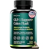 GLP-1 Colon Cleanse Supplement, Berberine, GLP-1 for Weight Loss Management | Appetite suppressant support with Akkermansia, psyllium, senna, triphala, lemon, yerba mate &amp; green tea for gut health