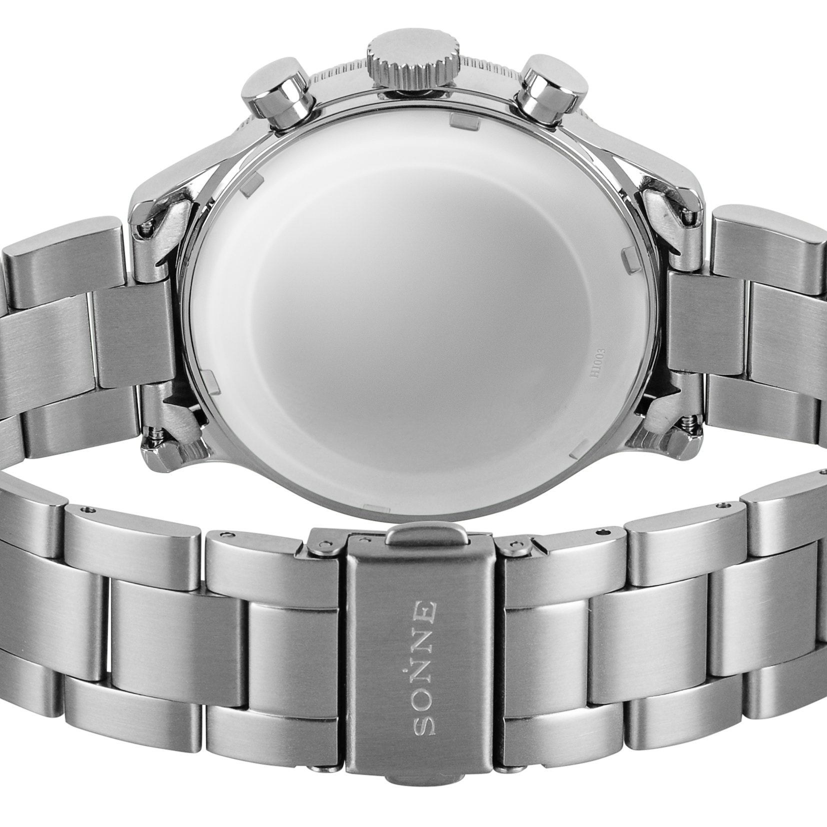 Sonne HI003 Men's Watch, Stainless Steel, Quartz, 1.6 inches (40 mm), brown/silver, watch