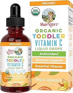 MARYRUTH'S Organic Toddler Vitamin C Drops for Immunity | Ages 1-3 Years | 15 mg Per Serving | Vitamin C for Immune Support &