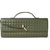 Joryin Woven Purse for Women Evening Clutch Woven Leather Handbags Crossbody Bag Purse Formal Evening Bag, Vegan Leather