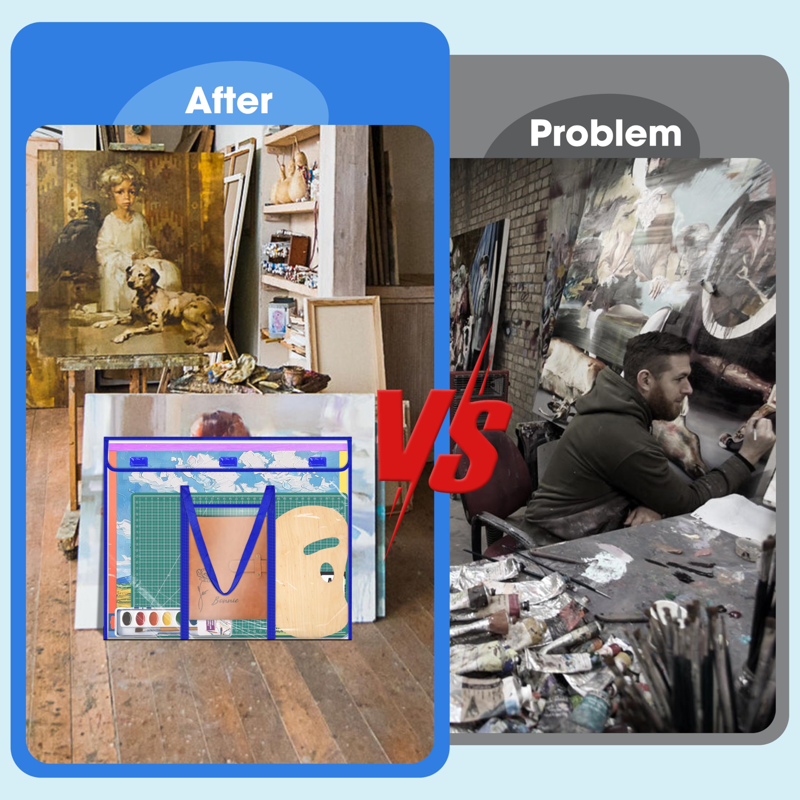 ZKOO Bulletin Board Poster Storage, Extra-Large Storage Chart Bag 30