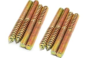 RUILING 8 Pack 5/16-18 x 2 Inch Hanger Bolts Double Headed Bolts Self-Tapping Screw Inch Hanger Bolts for Furniture